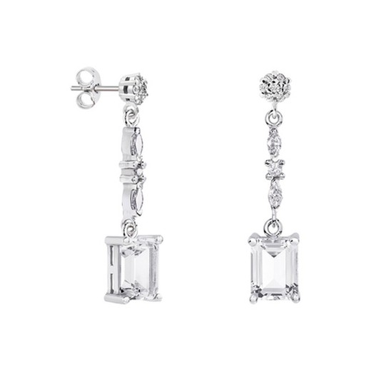 Pendientes Oro Blanco 18kts Rectangulo Argyor MRM 8x6mm (18)79B0605DB1 Topacios Blanco Diamantes