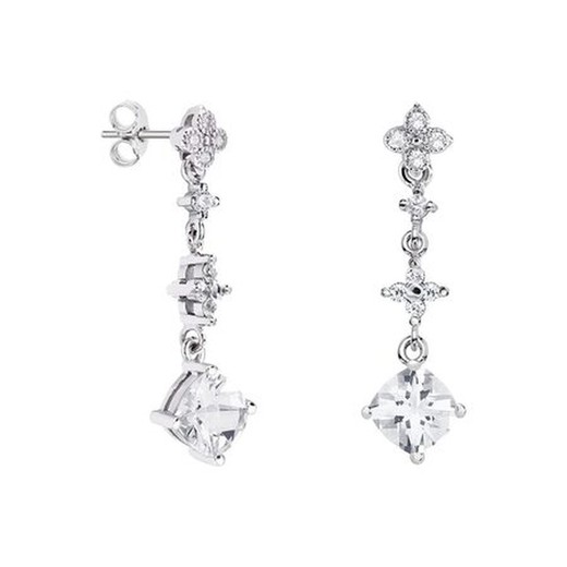 Pendientes Oro Blanco 18kts Rombo Argyor MRM 7x7mm (18)79B0104DC1 Diamantes Blanco