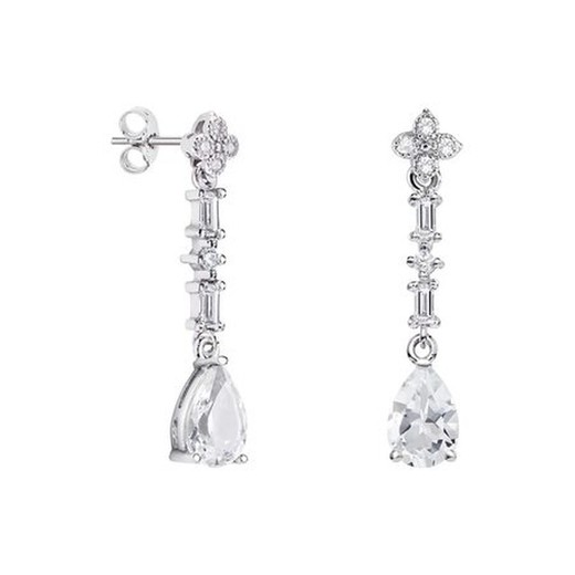 Pendientes Oro Blanco 18kts Rombo Argyor MRM 7x7mm (18)79B0106DA1 Topacios Blanco Diamantes