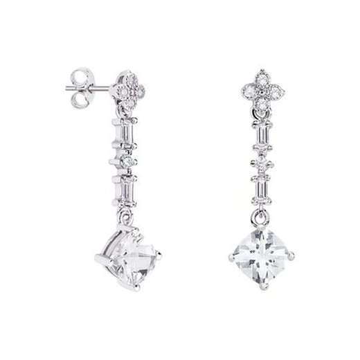 Pendientes Oro Blanco 18kts Rombo Argyor MRM 7x7mm (18)79B0106DC1 Diamantes Blanco