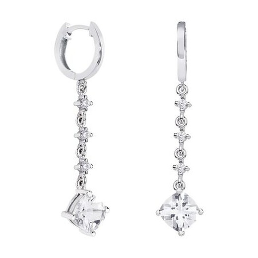 Pendientes Oro Blanco 18kts Rombo Argyor MRM 7x7mm (18)79B0303DC1 Topacios Blanco Diamantes