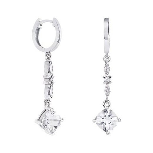 Pendientes Oro Blanco 18kts Rombo Argyor MRM 7x7mm (18)79B0305DC1 Topacios Blanco Diamantes