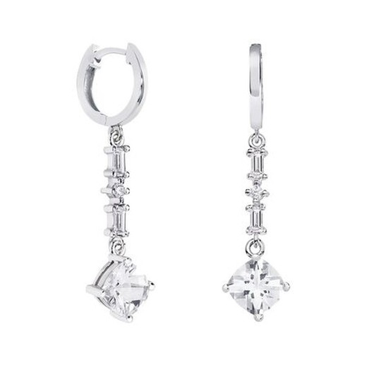 Pendientes Oro Blanco 18kts Rombo Argyor MRM 7x7mm (18)79B0306DC1 Topacios Blanco Diamantes