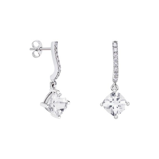 Pendientes Oro Blanco 18kts Rombo Argyor MRM 7x7mm (18)79B0500DC1 Topacios Blanco Diamantes