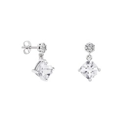 Pendientes Oro Blanco 18kts Rombo Argyor MRM 7x7mm (18)79B0600DC1 Topacios Blanco Diamantes