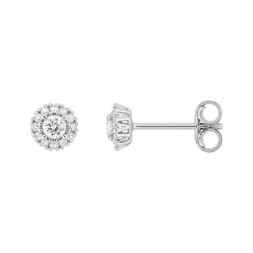 Pendientes Oro Blanco 9kts Argyor-MRM (9)9KLGD053W Diamantes F-VS SYNT 0.18CT