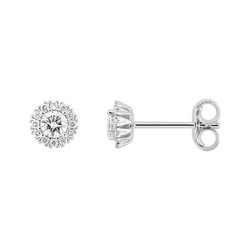 Pendientes Oro Blanco 9kts Argyor-MRM (9)9KLGD054W Diamantes F-VS SYNT 0.25CT