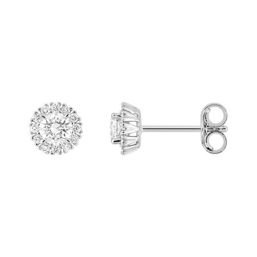 Pendientes Oro Blanco 9kts Argyor-MRM (9)9KLGD056W Diamantes F-VS SYNT 0.40CT