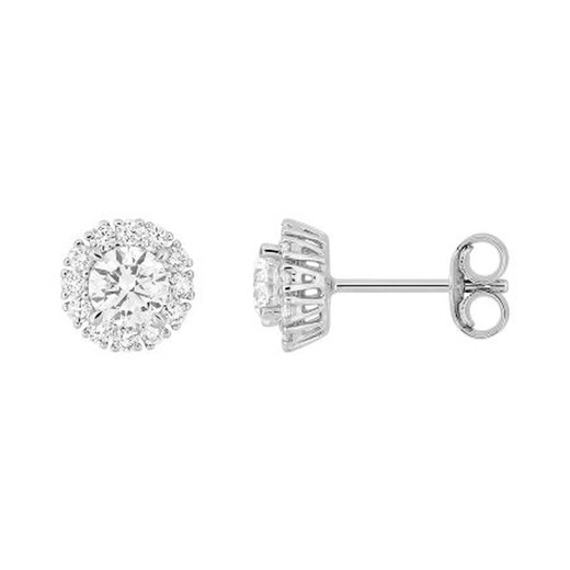 Pendientes Oro Blanco 9kts Argyor-MRM (9)9KLGD058W Diamantes F-VS SYNT 0.74CT