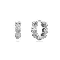 Pendientes Plata 11mm PEL1115RH Aro Smiley