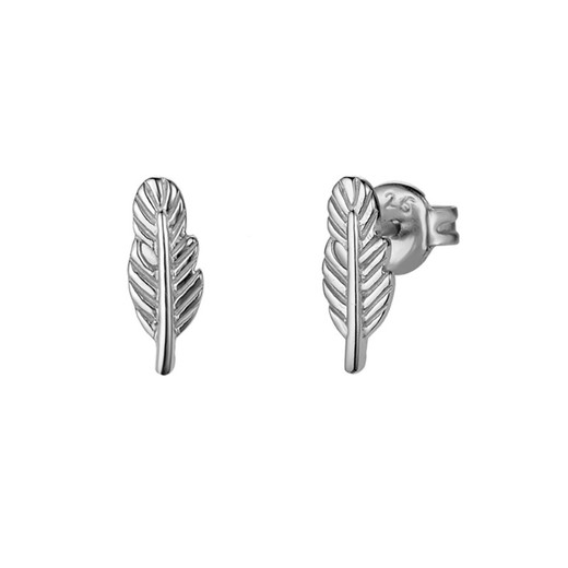 Boucles d'oreilles Argent 11x4mm PE00660RH Plume