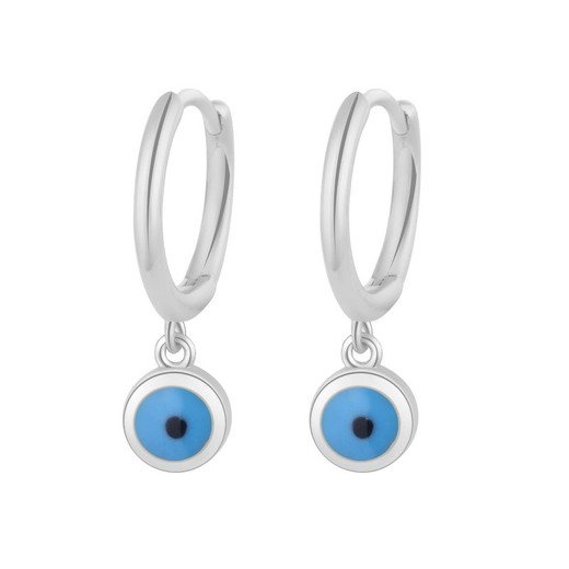 Pendientes Plata 11x5mm PEL1070RHET Ojo Turco Enamel