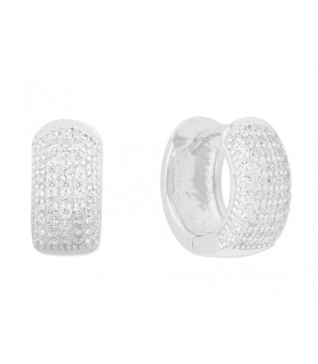 Pendientes Plata 12mm Liska MED235A Circonitas