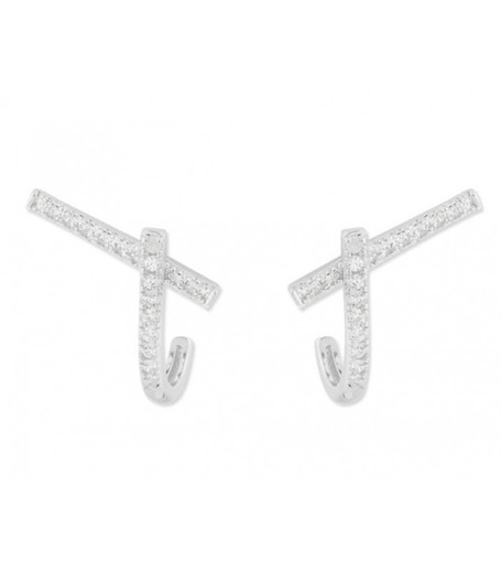 Boucles d'oreilles Argent 12mm Liska MED241A Zircone