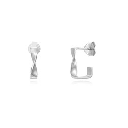 Boucles d'oreilles Argent 13.5mm PEL1047RH Semi Créoles