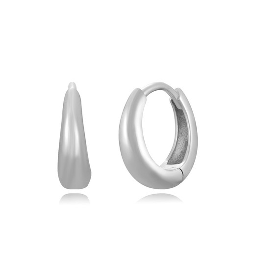 Boucles d'oreilles Argent 14mm PEL1143RHXX14 Créoles Ovales