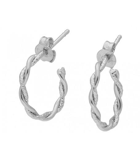 Pendientes Plata 1,5cm Liska LAF6209A Semiaro Trenzado