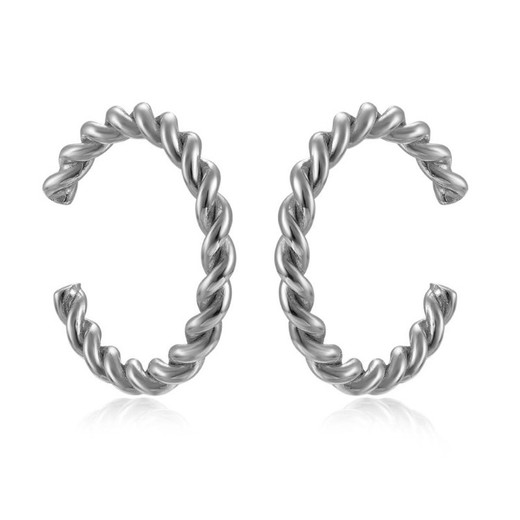 Pendientes Plata 15mm PE00756RH Earcuff Trenzado