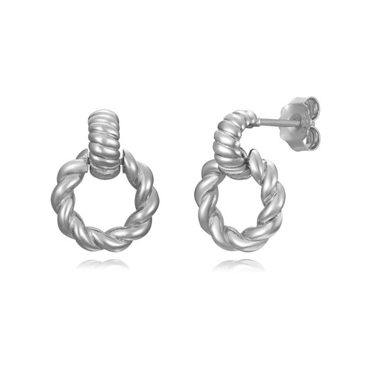 Boucles d'oreilles Argent 15mm PEL1194RH Tressées