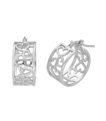 Pendientes Plata 20mm Liska LAF6318A Aro Corazones