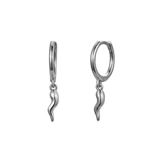 Pendientes Plata 21mm PE00651RH Aro Guindilla