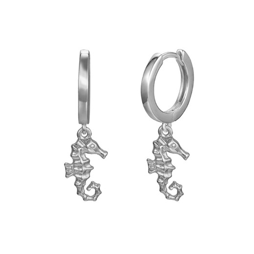 Boucles d'oreilles argent 24mm PE00652RH Hippocampe