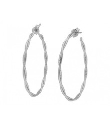 Pendientes Plata 4cm Liska LAF6211A Semiaro Trenzado