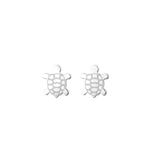 Pendientes Plata 8mm PEL1219PL Tortuga