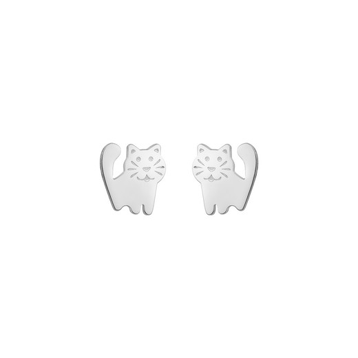 Boucles d'oreilles Argent 9.5mm PEL1213PL Chat