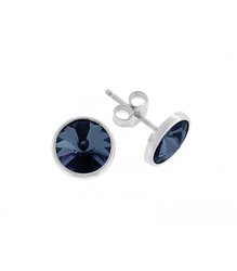 Orecchini in argento da 9 mm Liska LSW2015A-M Zirconi blu scuro