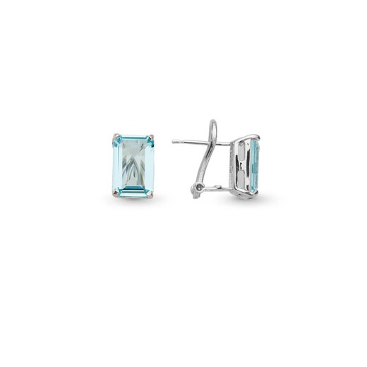 Pendientes Plata Argent Basic 0,8x1,3cm ARRM080AP Cristales Azules