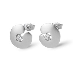 Pendientes Plata Argent Basic 1,3cm ARRJ003B Circonitas Maze