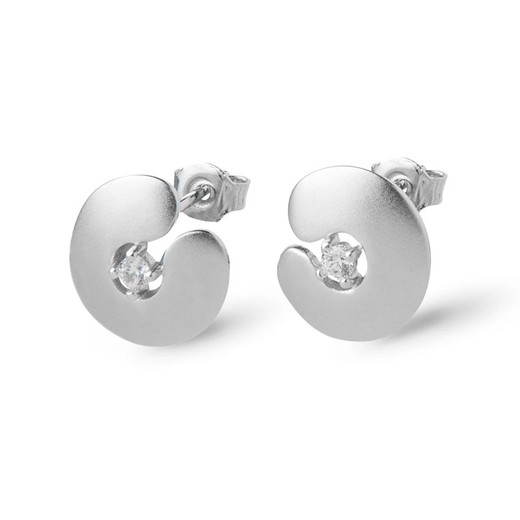 Pendientes Plata Argent Basic 1,3cm ARRJ003B Circonitas Maze