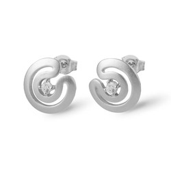 Pendientes Plata Argent Basic 1,3cm ARRJ003CB Circonitas Maze