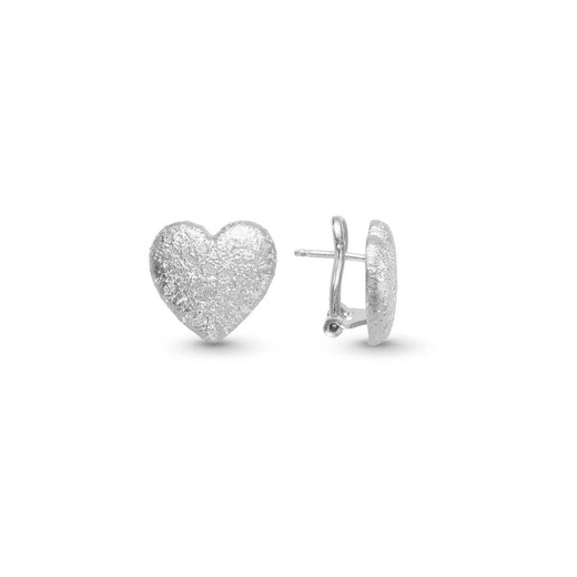 Pendientes Plata Argent Basic 1,5x1,7cm ARRM077O Corazones