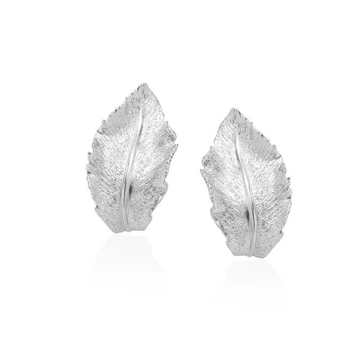 Pendientes Plata Argent Basic 1,5x2,8cm ARRM037O Hoja