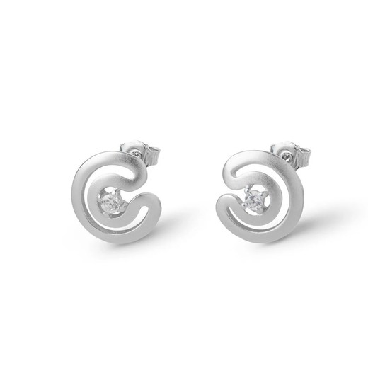 Pendientes Plata Argent Basic 1cm ARRJ003CPB Circonitas Maze