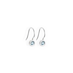 Pendientes Plata Argent Basic 6mm ARRJ004GB Topacio Natural