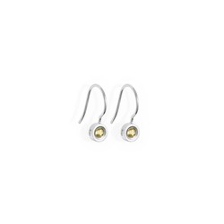 Pendientes Plata Argent Basic 6mm ARRJ004GC Citrino Natural