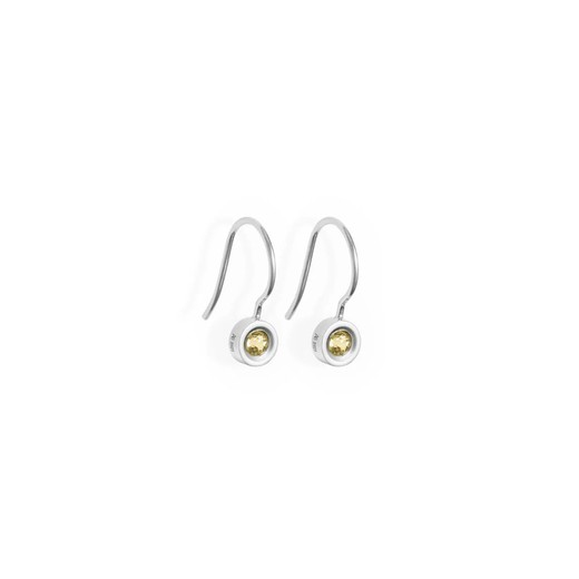 Pendientes Plata Argent Basic 6mm ARRJ004GC Citrino Natural