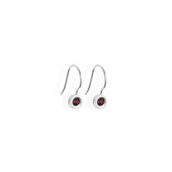 Pendientes Plata Argent Basic 6mm ARRJ004GG Granate Natural