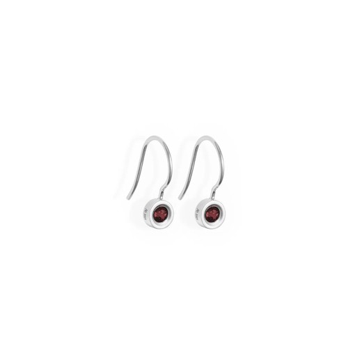 Pendientes Plata Argent Basic 6mm ARRJ004GG Granate Natural