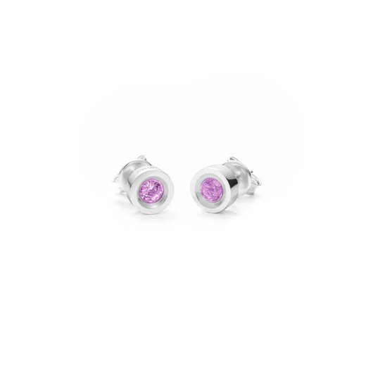 Pendientes Plata Argent Basic 6mm ARRJ004PA Amatista Natural