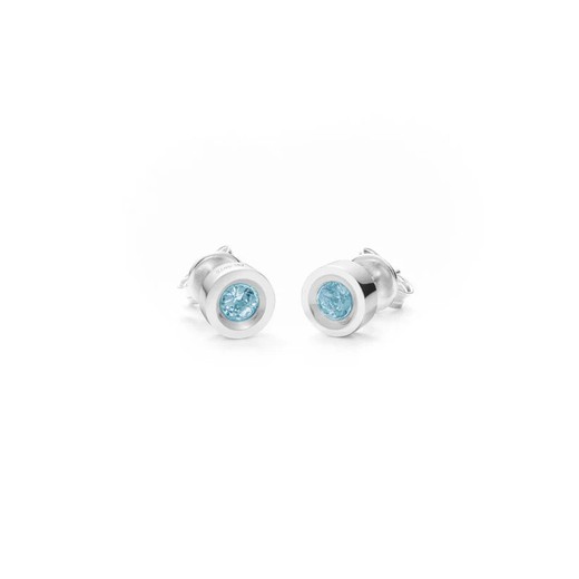 Pendientes Plata Argent Basic 6mm ARRJ004PB Topacio Natural