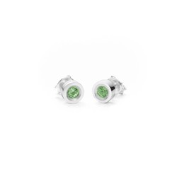 Pendientes Plata Argent Basic 6mm ARRJ004PP Peridoto Natural