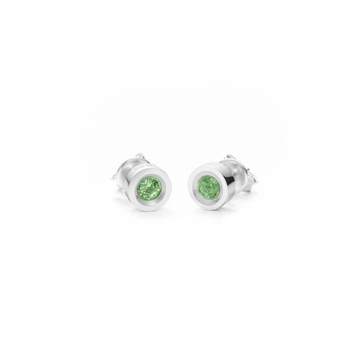 Pendientes Plata Argent Basic 6mm ARRJ004PP Peridoto Natural