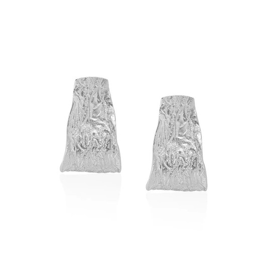 Pendientes Plata Argent Basic ARRM041O Rugosos