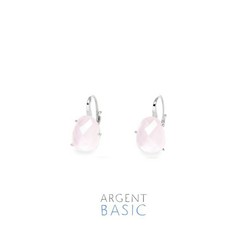 Arracades Plata Argent Basic Pedra Rosa ARRS001GR