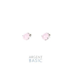 Argent Basic Silver Pink Stone Örhängen ARRS001R