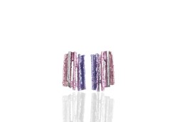 Pendientes Plata Arior 1,9x1,2cm 1143774XPP Junc Violetas Pequeńos